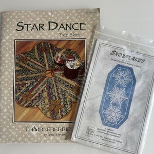 Thimbleberries Star Dance Tree Skirt & Snowflakes Runner Quilting Patterns